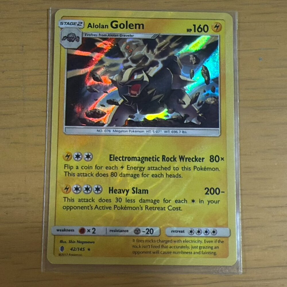 Pokémon Alolan Golem Card - SM - Guardians Rising (SM02) - Near Mint